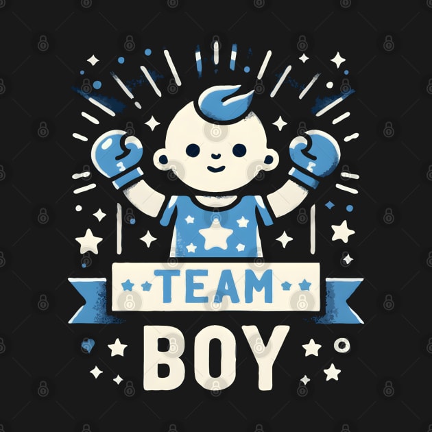 Team Boy Baby Announcement Gender Reveal Family Party Boxing by TopTees