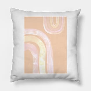 Cream tone boho rainbows Pillow