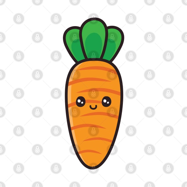 Cute Smiling Carrot Vegetable by Spicy Memes