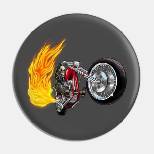 Skeletal Biker Pin