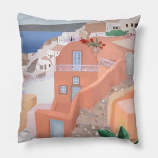 Santorini, Greece Pillow