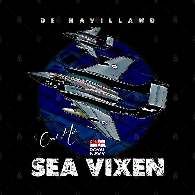 de Havilland Sea Vixen Royal Navy Fighter Aircraft by aeroloversclothing