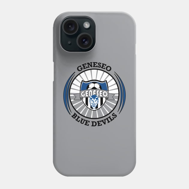 Geneseo Girls Soccer Crest Starburst Phone Case by Designs by Dro