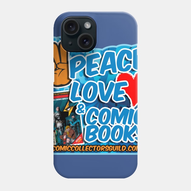 CCG PeaceLoveComicBooks Phone Case by Comic Collectors Guild 