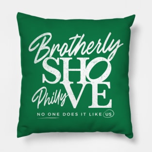 Brotherly Shove Philadelphia Eagles Football Pillow