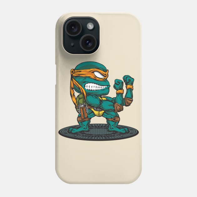 FIGHTING TURTLE MICHAELANGELO Phone Case by MatamorosGraphicDesign