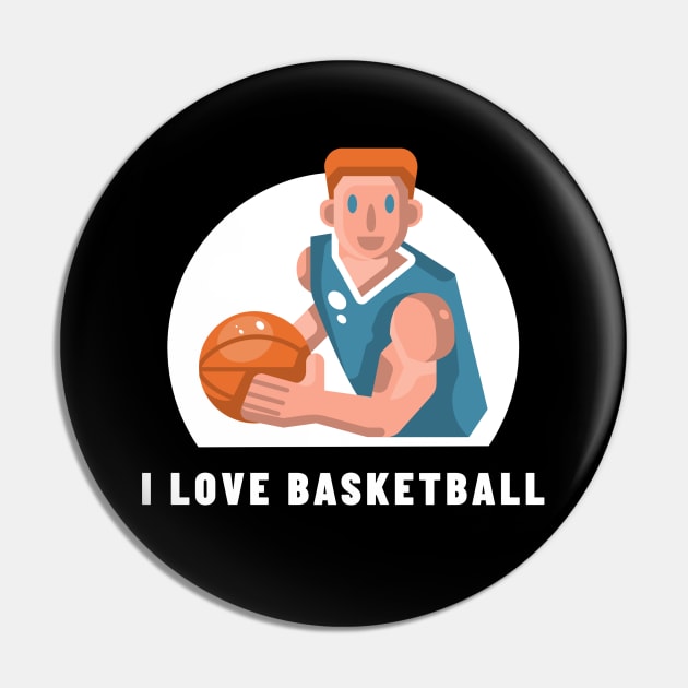 I Love Basketball Pin by Mads' Store