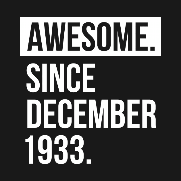 Awesome since December 1933 by hoopoe