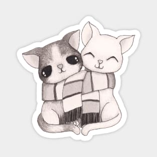 Cats in a scarf Magnet