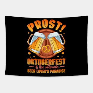 Prost Oktoberfest Beer Lovers Paradise German Party Tapestry