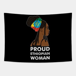 Proud Ethiopian Woman, Ethiopia Flag, Afro African Tapestry