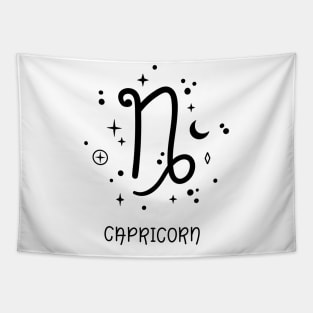 Capricorn Celestial Zodiac Sign Symbol Tapestry