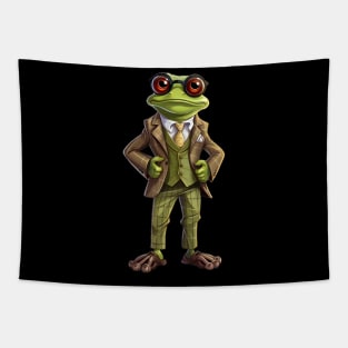 Frog Lovers Funny Gift Froggy Fashion Showdown Tapestry