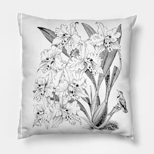 Little bird and lilies Pillow