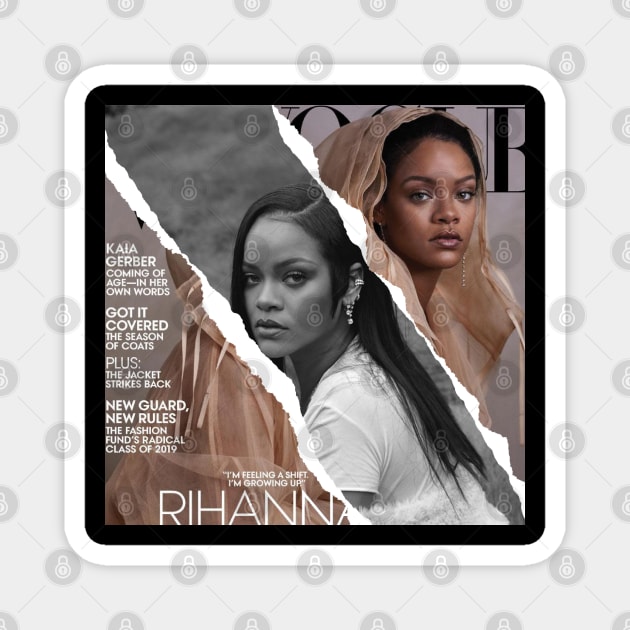 RIHANNA COLLAGE ART Magnet by nurkaymazdesing