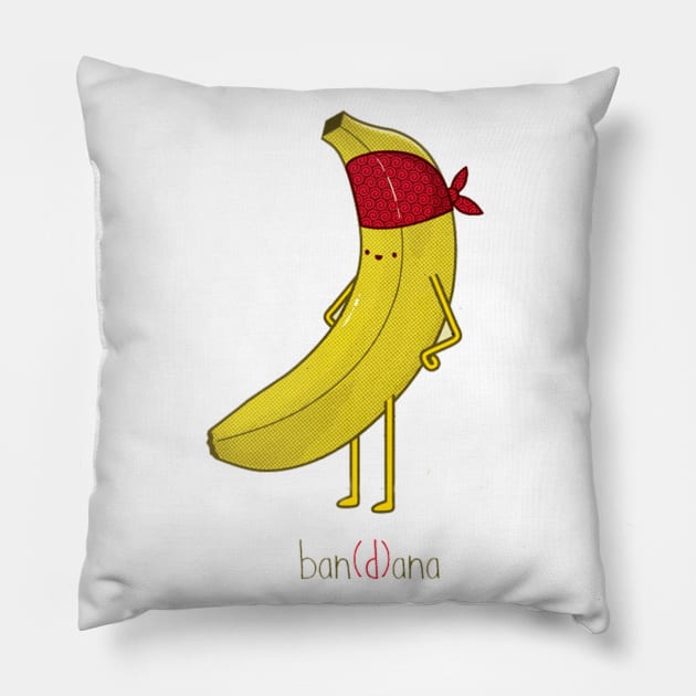 Banana Bandana Pillow by SabrinaEgger