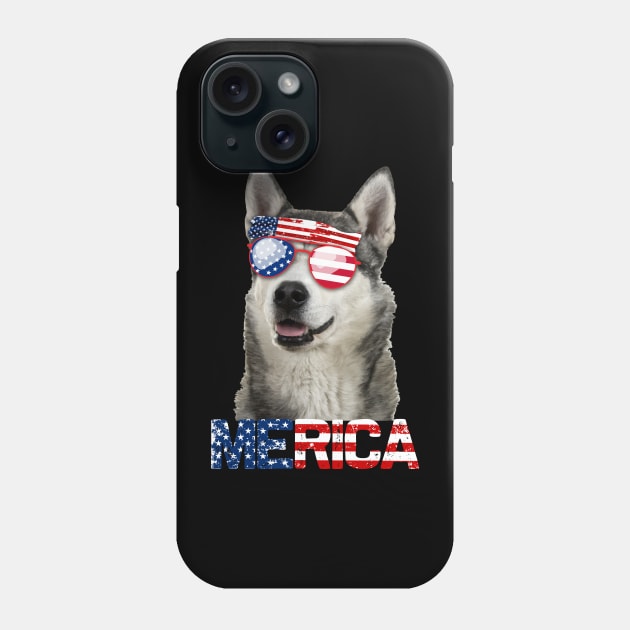 Merica Siberian Husky Dog American Flag 4Th Of July Phone Case by jrgenbode