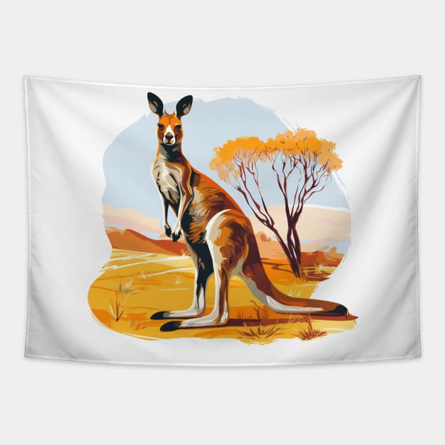 Cute Kangaroo Tapestry by zooleisurelife