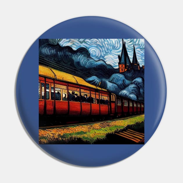 Starry Night Wizarding Express Train Pin by Grassroots Green