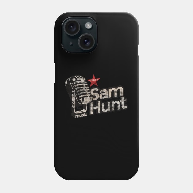 Sam Hunt - Vintage Microphone Phone Case by G-THE BOX