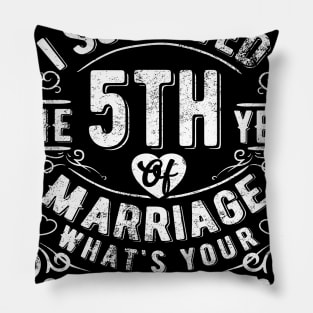 Funny Wedding Anniversary Gift 5 years Wedding Marriage Gift Pillow