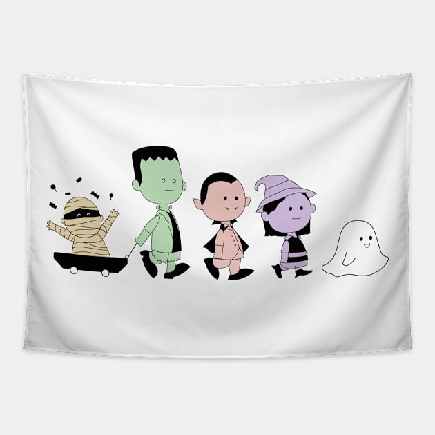 halloween friends Tapestry by Micapox