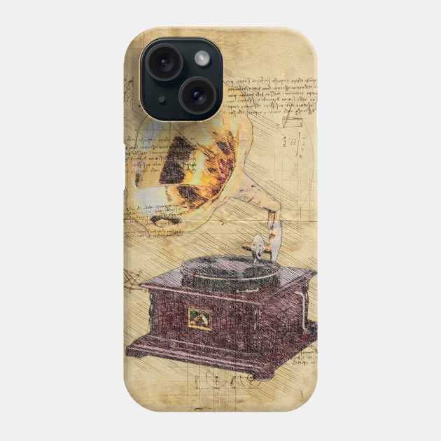 Gramophone Phone Case by Durro