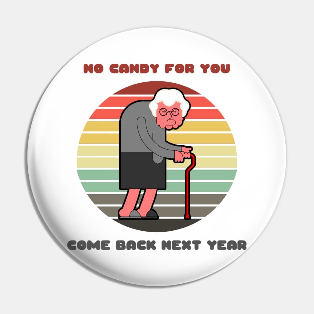 Sunset Old Lady / No Candy for You Pin by nathalieaynie