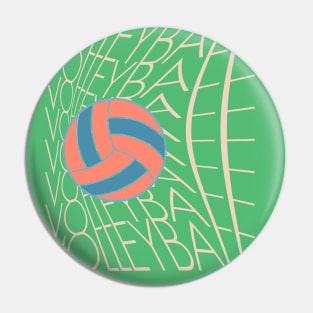 Funny Volleyball Design Pin