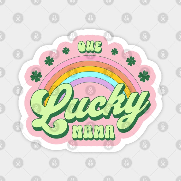 One Lucky Mama St Patricks Day Kawaii Rainbow Magnet by PUFFYP