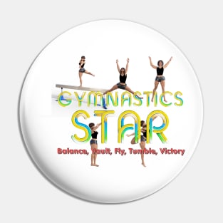 Gymnastics Star Pin