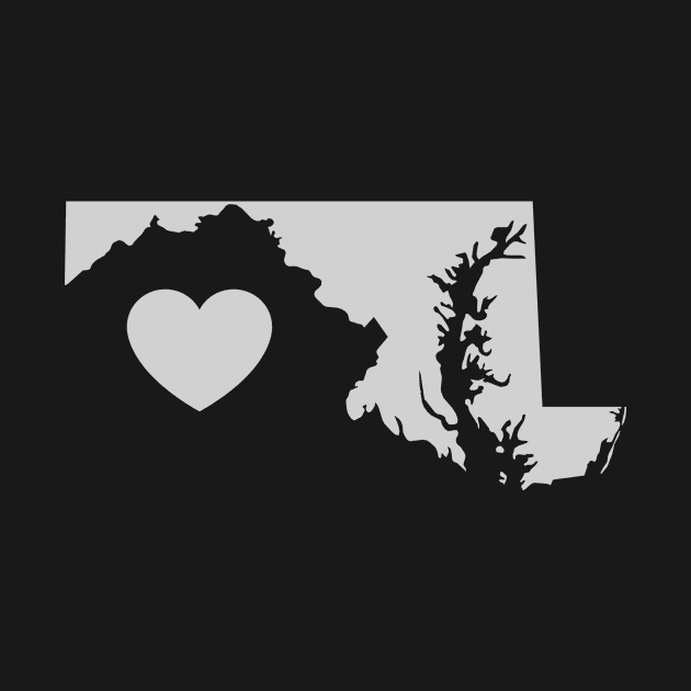 Maryland Love Heart by helloshirts