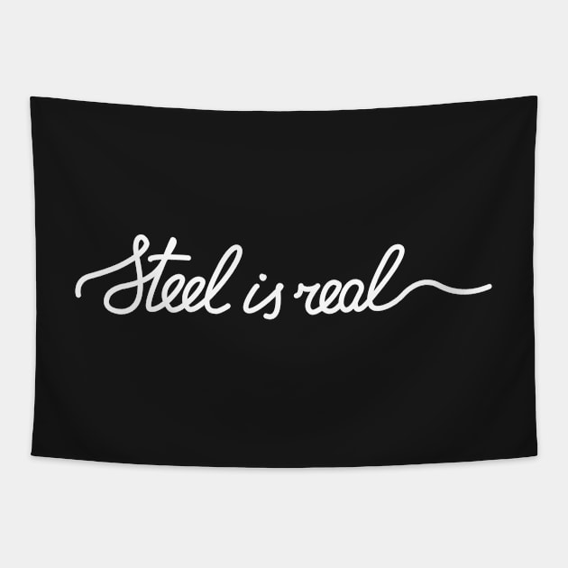 Steel is real in white Tapestry by HenrisKas