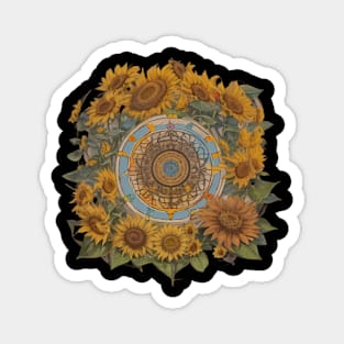 Sunflower Minimalist Japanese Positive Flora Hiragana Magnet