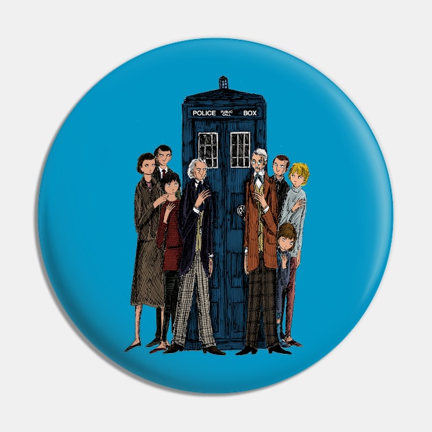 Doctor Who: The First Doctors Pin by Bret M. Herholz