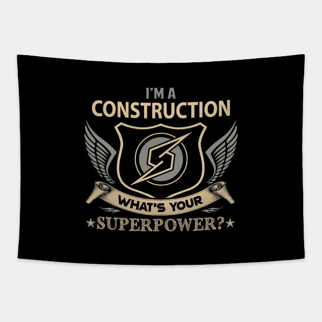 Construction T Shirt - Superpower Gift Item Tee Tapestry by Cosimiaart