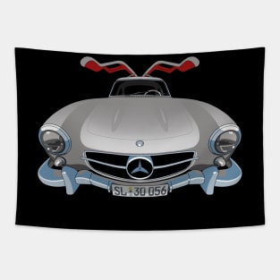 Mercedes Benz 300SL Gullwing in silver Tapestry