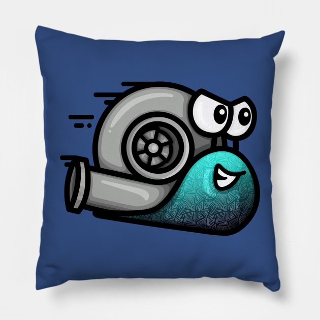 Turbo Snail - Shattered Pillow by hoddynoddy