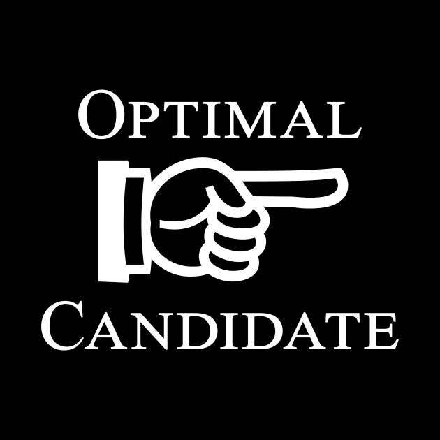 Optimal Candidate (white text) by Jo-and-Co