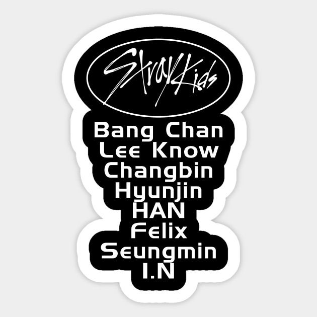 KPop Stray Kids Logo and Members Name