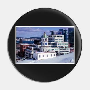 Halifax Town Clock in Winter Pin