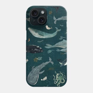 Whales midnight Phone Case