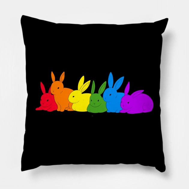 love is for everybunny Pillow by lalalychee