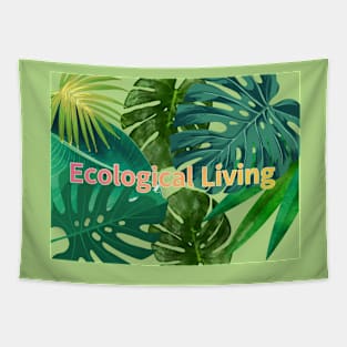 Eco-local living,palm tree,summer,summertime,summer season Tapestry