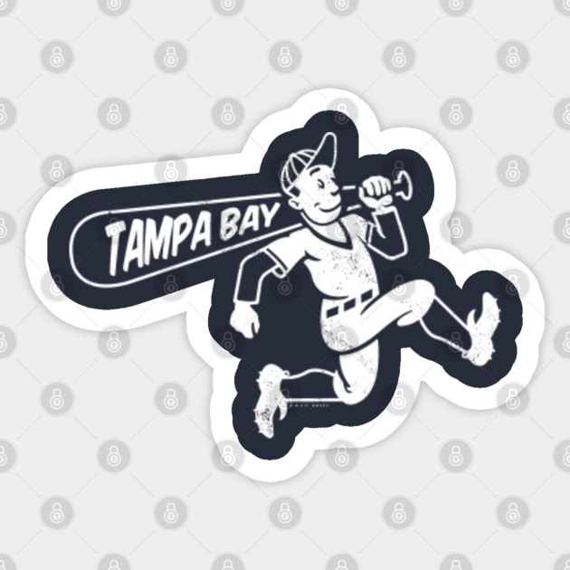 deadmansupplyco Vintage Baseball - Tampa Bay Rays (White Rays Wordmark) Long Sleeve T-Shirt