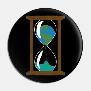 Earth in an Hourglass Pin