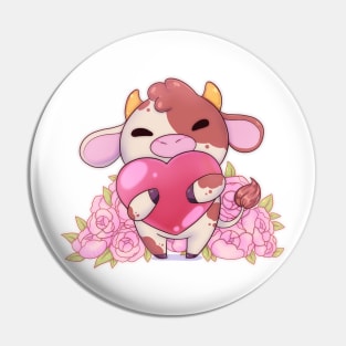 Little cow with heart Pin