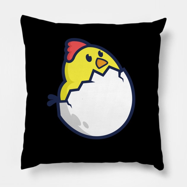 Chicks and eeg Pillow by Shankara