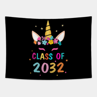 Kid Unicorn First Day Of School Class Of 2032 Tapestry