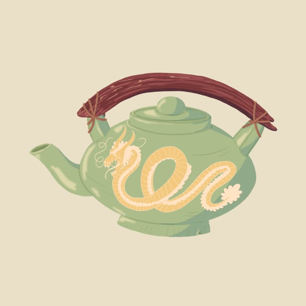 Dragon Tea Pot by Ollie Day Art